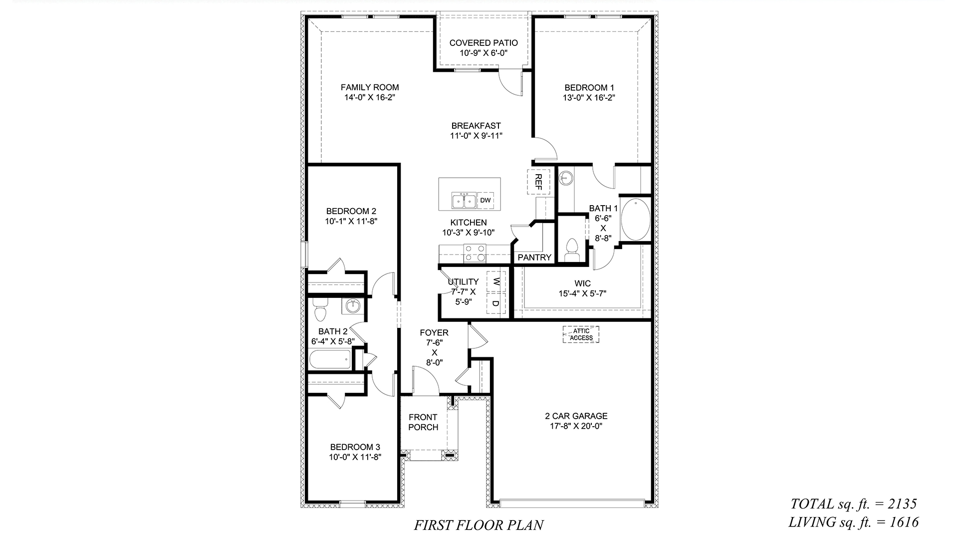 Floor Plan in Verot Park Youngsville, LA D.R. Horton