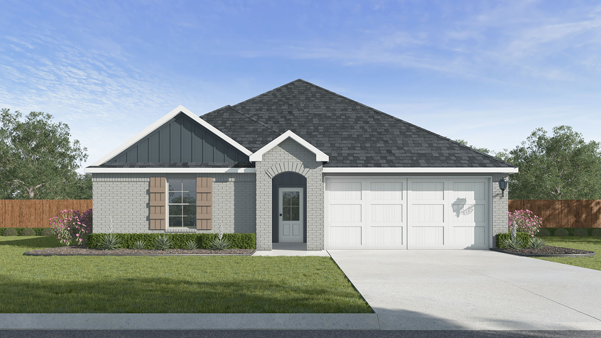 Welcome to the 3 bed 2 bath Bellvue in Picard Farms new home community in Maurice, LA