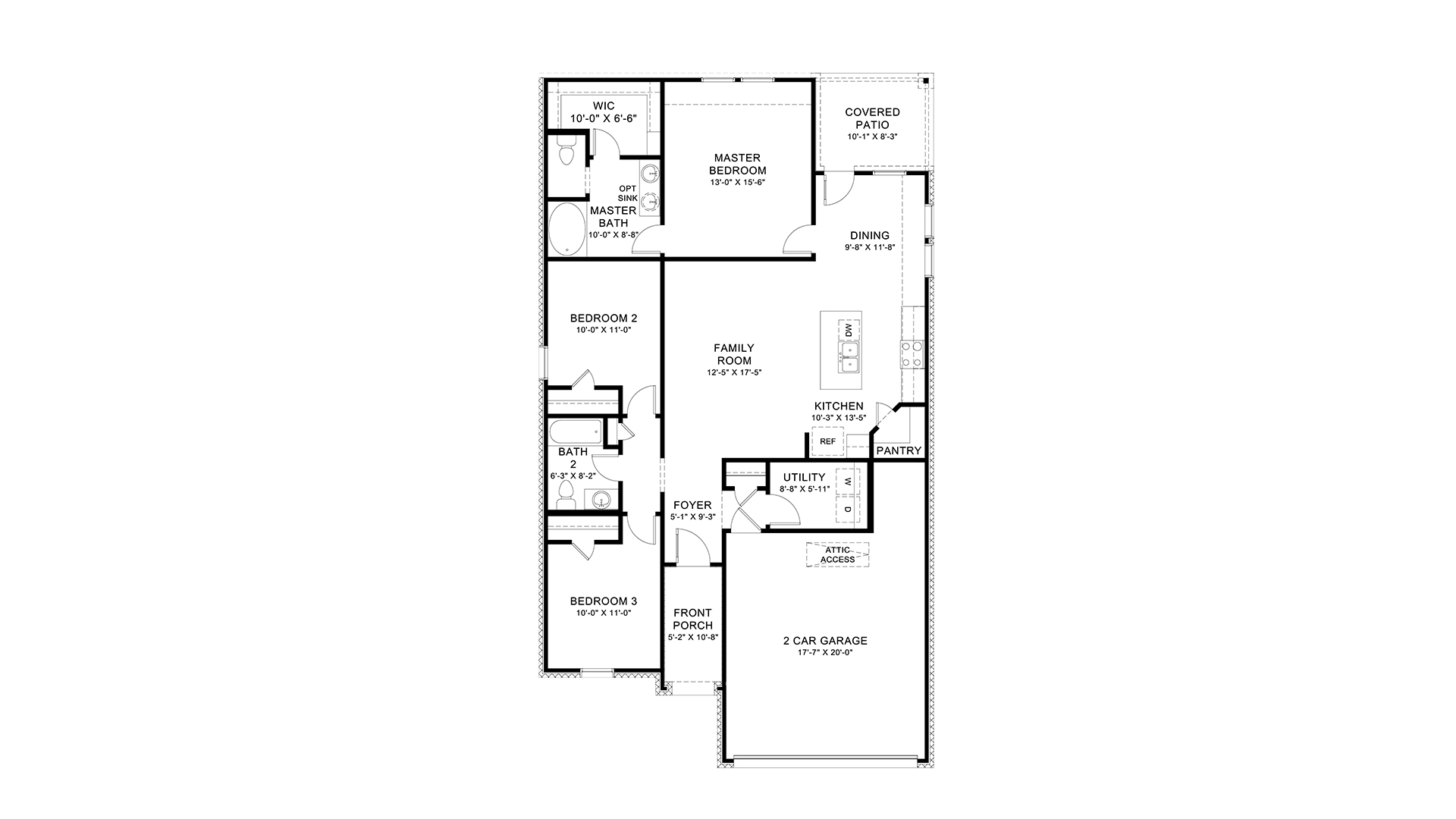 Floor Plan in Coteau Ridge New Iberia, LA D.R. Horton