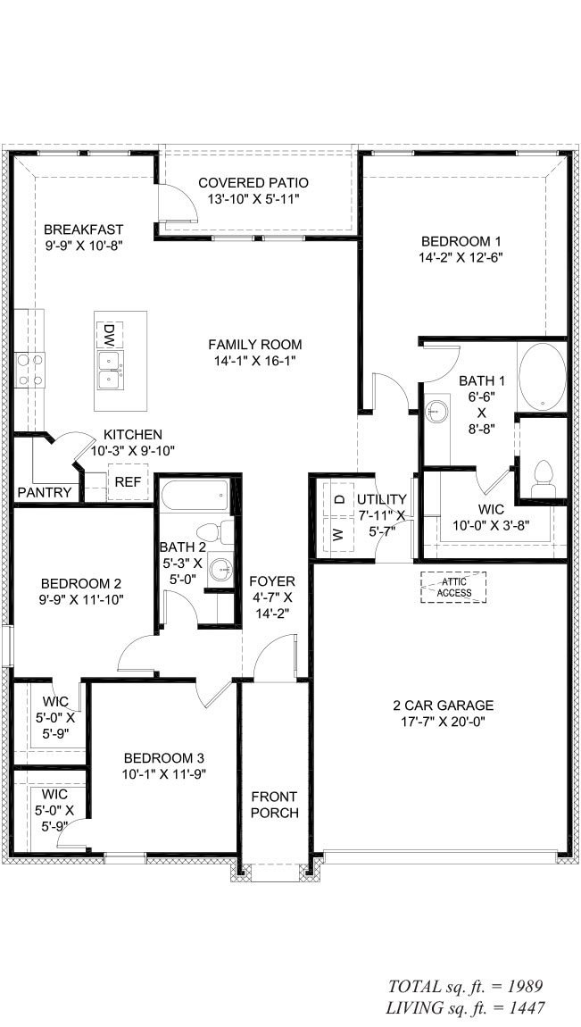 Floor Plan in Coteau Ridge New Iberia, LA D.R. Horton
