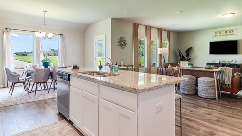 Granite countertops and hard wood floors