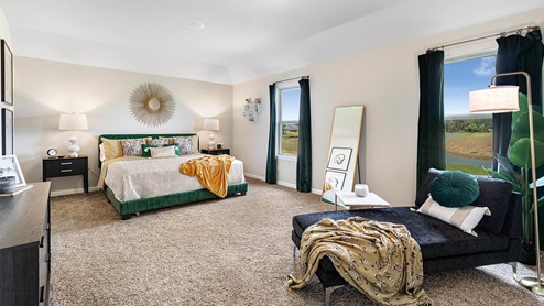 Oversized primary bedroom with walk-in closet