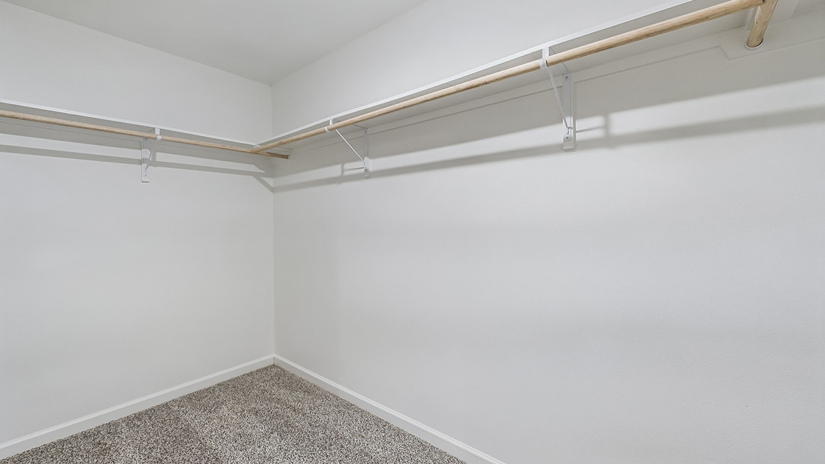 spacious walk in closet