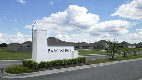 New homes in Breaux Bridge, LA. Parc Ridge Community new homes now selling move-in ready