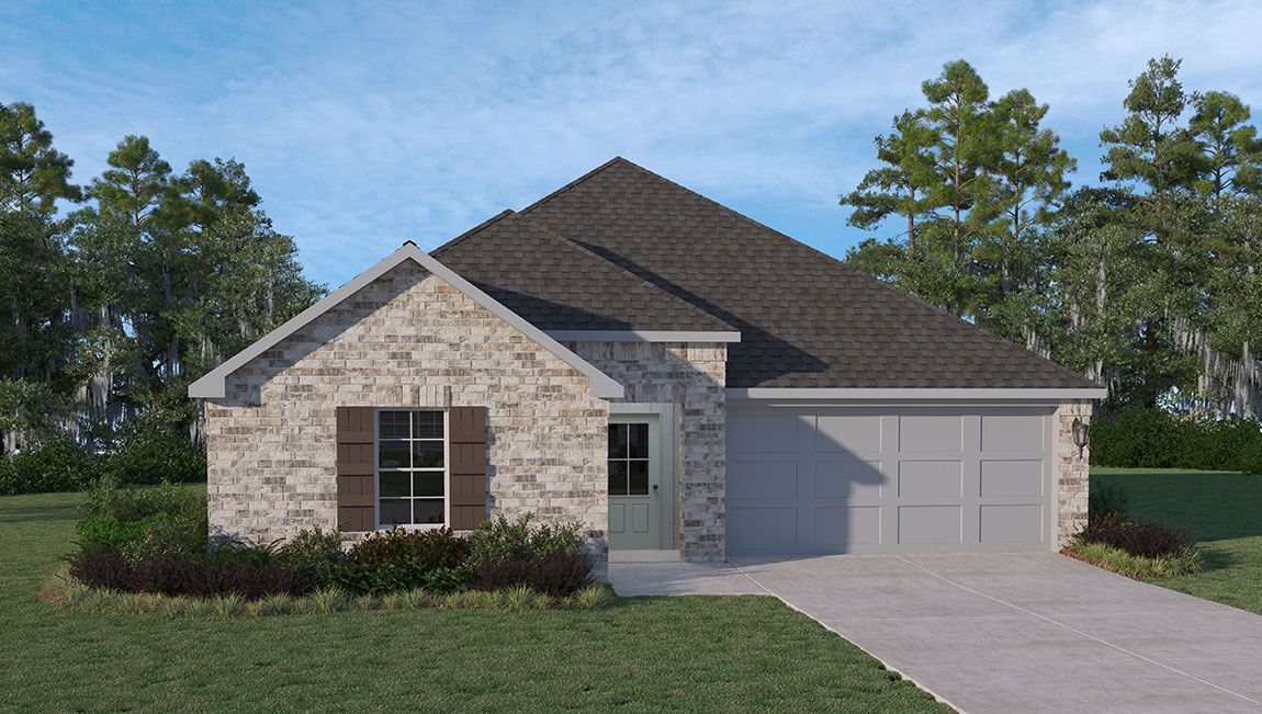 Welcome to the 4 bed 2 bath Fargo plan in Settlers Trace new home community in Iowa, LA