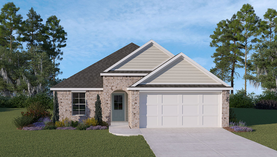 The Brees plan in Station Heights new home community in Duson, LA