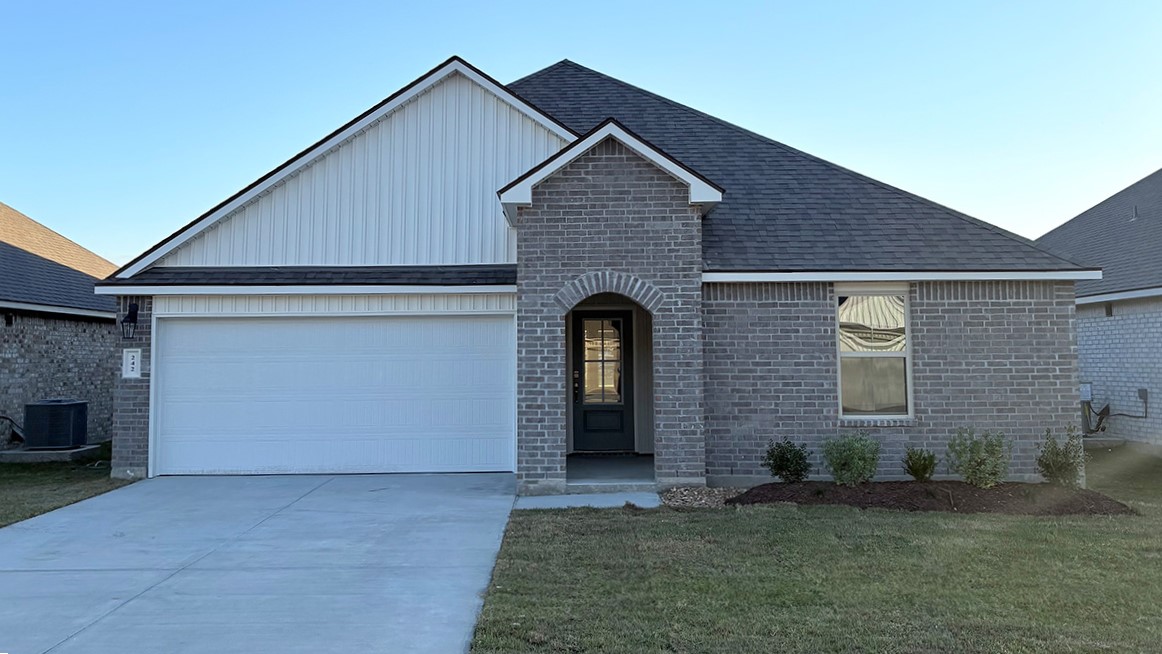 242 Oak Heights Drive, Duson, LA, Station Heights By D.R. Horton one-story, two-car garage, 4-bedroom, 2-Bath, grass front