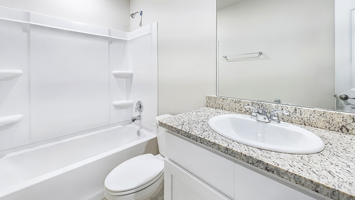 bathroom with a vanity sink, toilet and shower