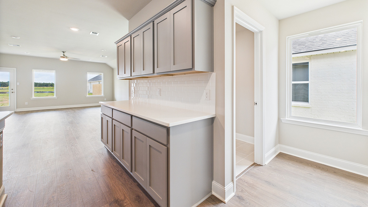 Entry corridor inside our home includes modern design trim, smart home panel placement, and easy access to main living areas