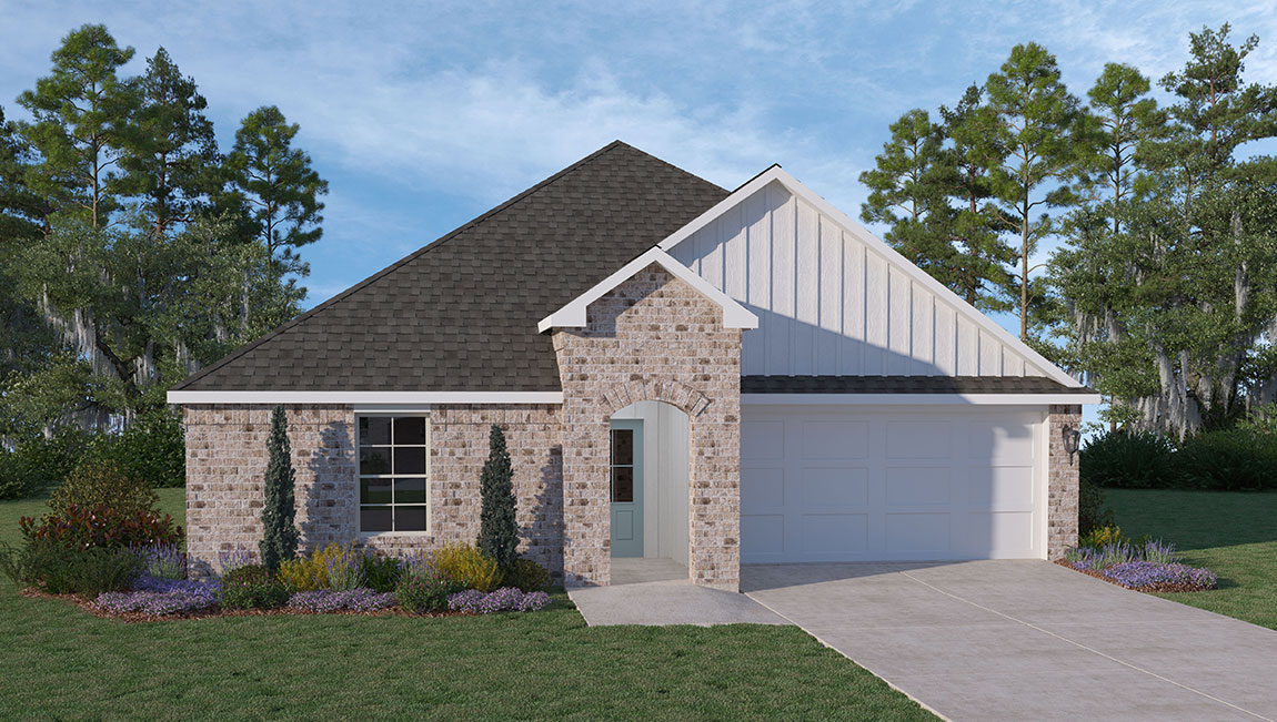 Welcome to the Fargo plan in Cottage Cove new home community in Maurice, LA