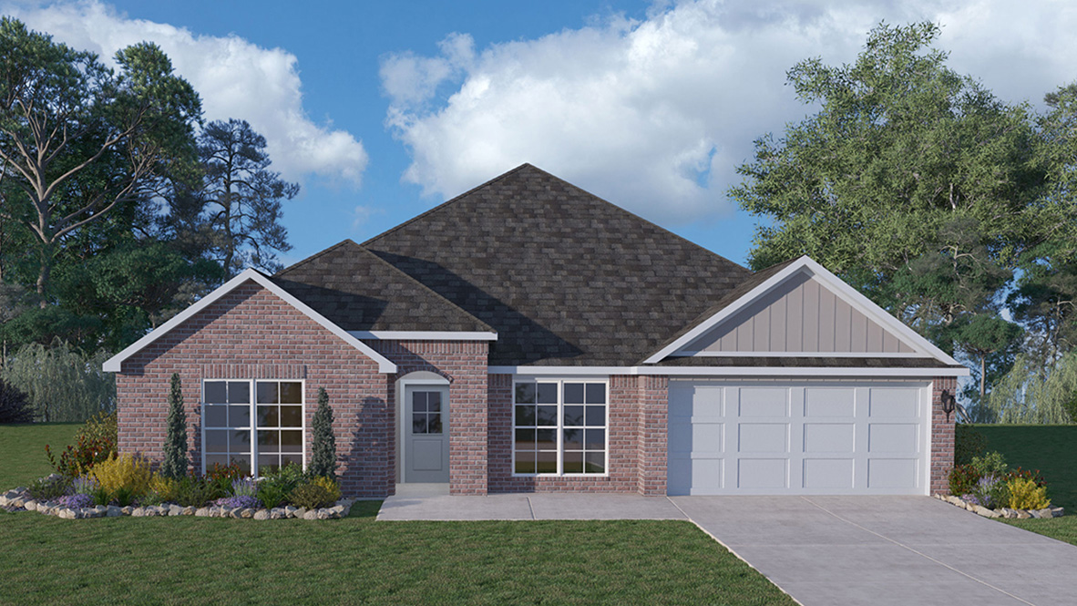 Welcome to the Palmetto plan in Cypress Point new home community in Ball, LA