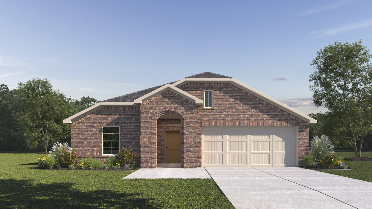 Cedarwood Floorplan Elevation A Exterior Rendering - Winchester Crossing in Princeton, TX