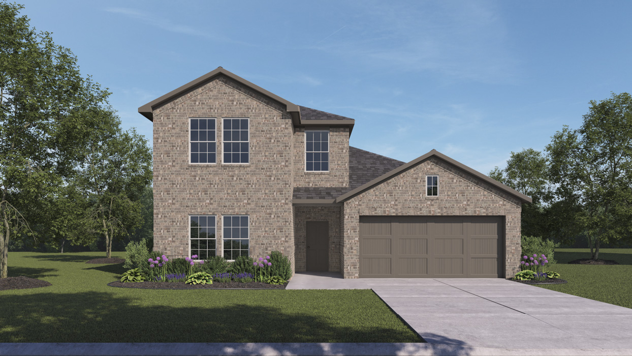 Copaiba Floorplan Elevation A Exterior Rendering - Winchester Crossing in Princeton, TX