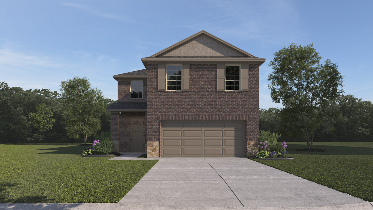 2233 Lakehurst floorplan Elevation A Rendering-Winchester Crossing in Princeton, Tx