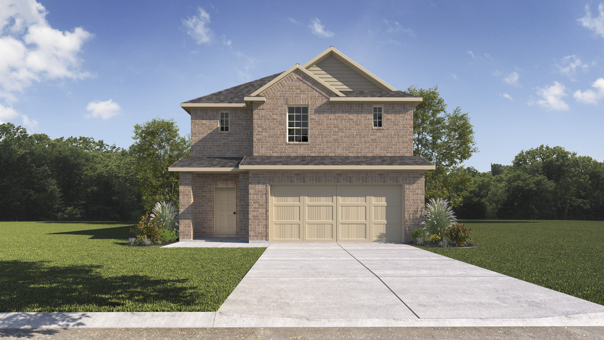 2445 Republic Floorplan Elevation A Rendering-Winchester Crossing in Princeton, Tx