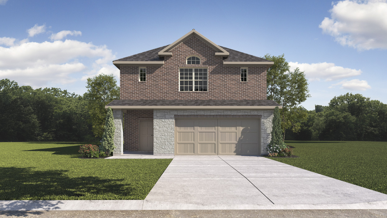 2445 Republic Floorplan Elevation A Rendering-Winchester Crossing in Princeton, Tx