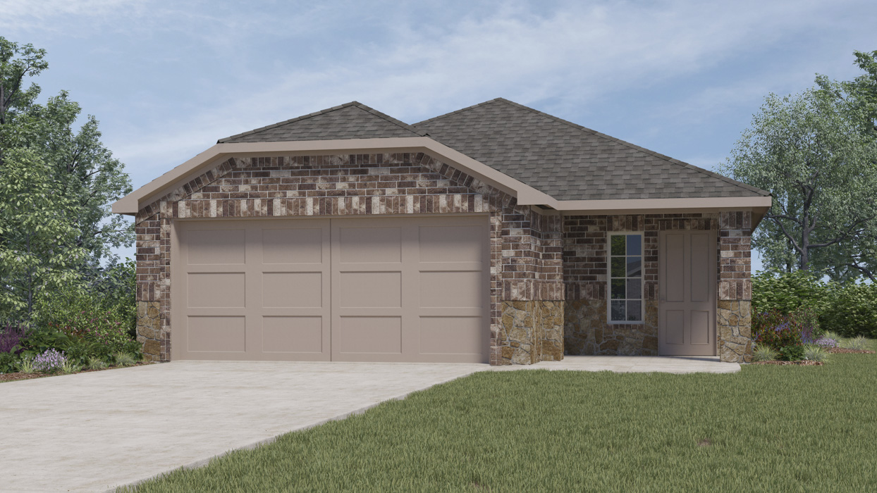 H30B Bailey Floorplan Elevation F Rendering-Winchester Crossing in Princeton Tx