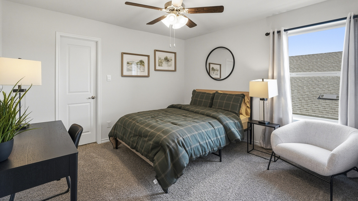 Lakehurst Floorplan Elevation B Bedroom Gallery Image - Winchester Crossing in Princeton, TX