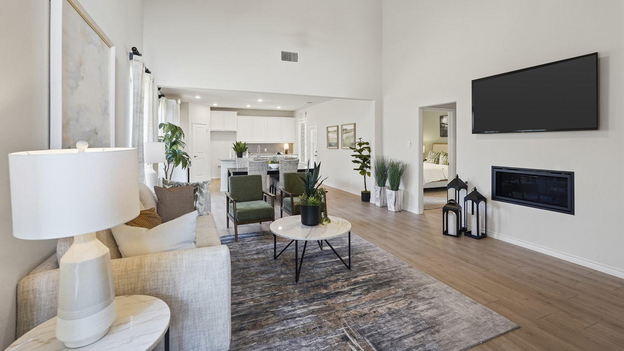 Lakehurst Floorplan Elevation B Living Gallery Image - Winchester Crossing in Princeton, TX