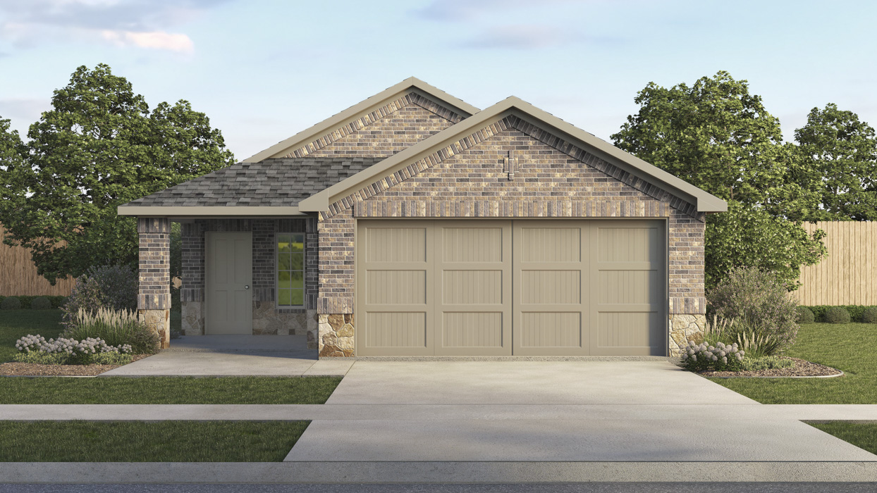 Allegra Floorplan Elevation F Exterior Rendering - Winchester Crossing in Princeton, TX