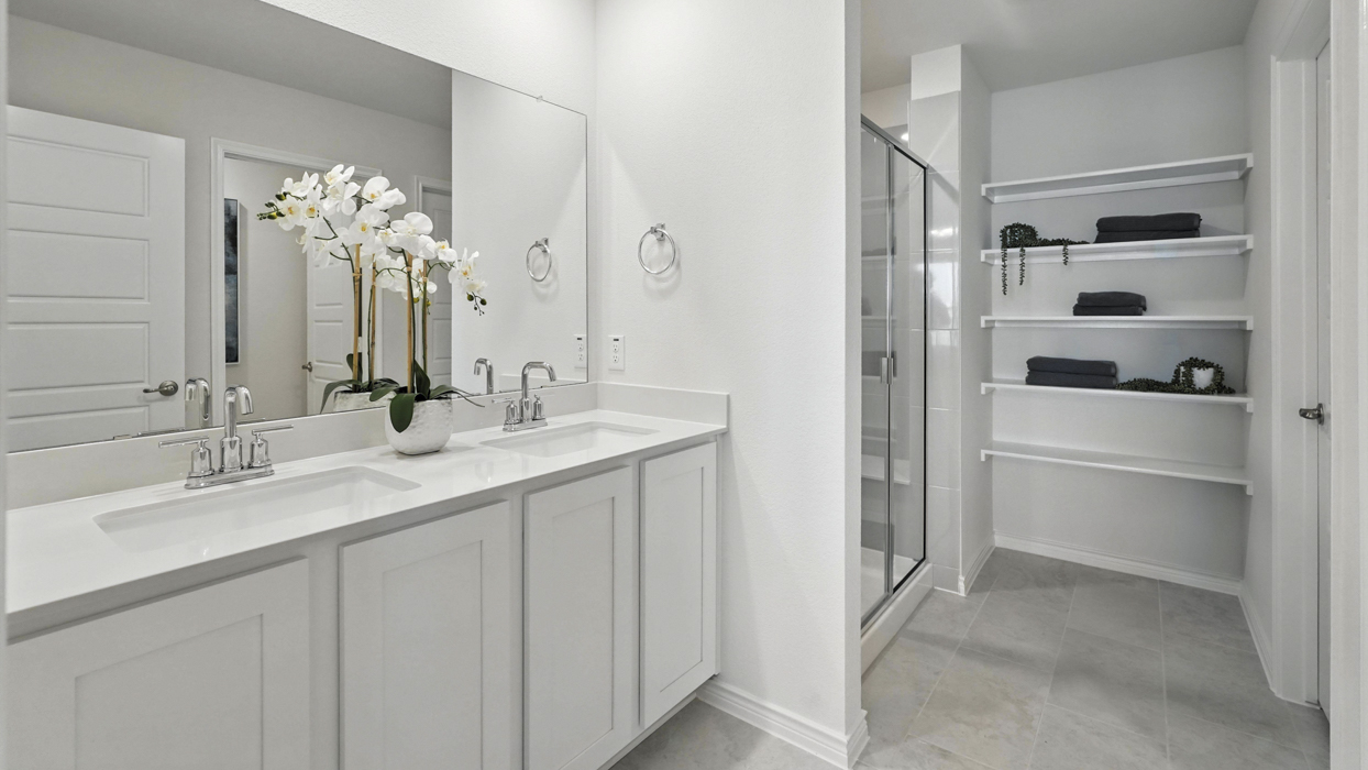 Camila Floorplan Elevation E Bathroom Gallery Image - Winchester Crossing in Princeton, TX