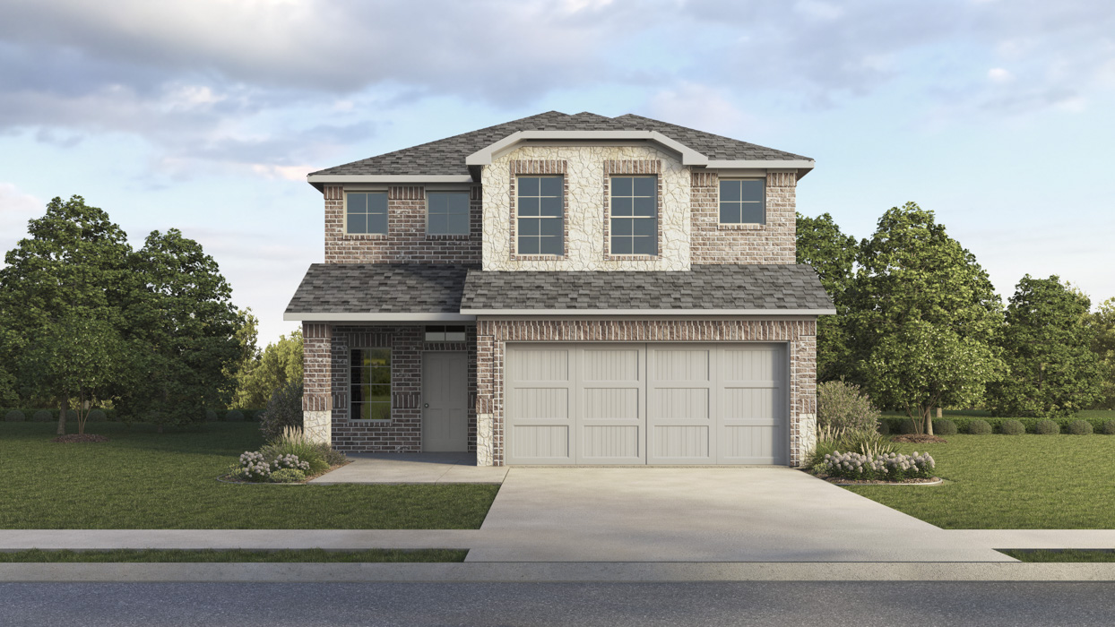 Ryker Floorplan Elevation E Exterior Rendering - Winchester Crossing in Princeton, TX