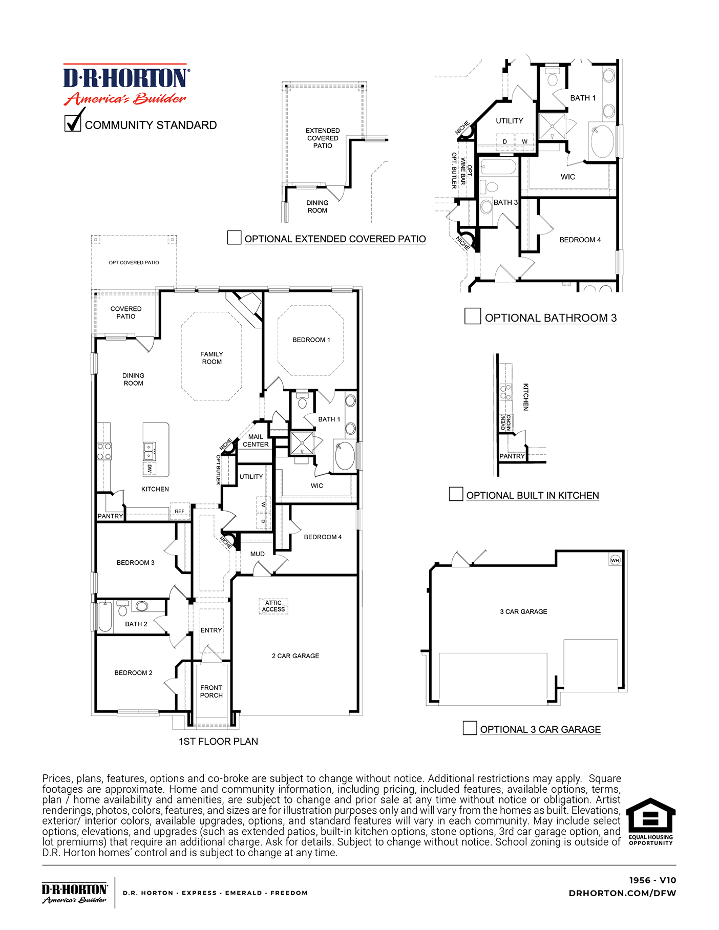 Floor Plan in Silverado Aubrey, TX D.R. Horton