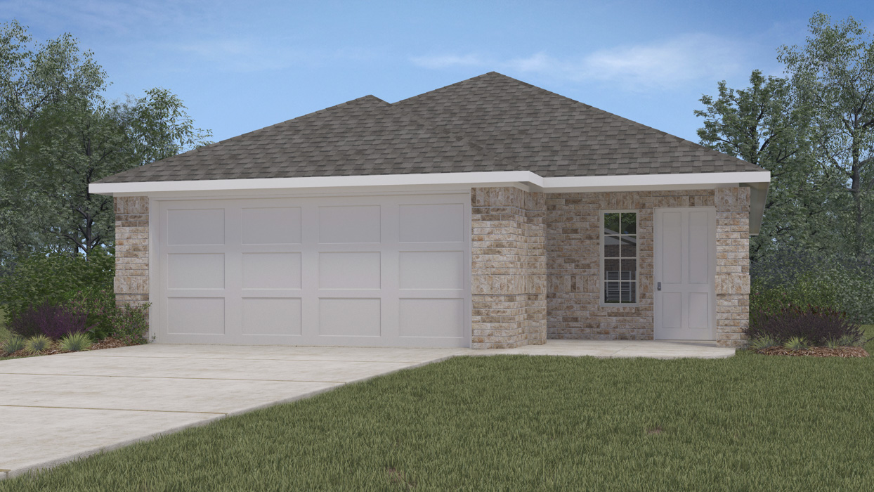 H30B Bailey Floorplan Elevation A Rendering-Silverado in Aubrey, TX