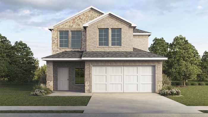 H30H Haven Floorplan Elevation F Rendering-Silverado in Aubrey, TX