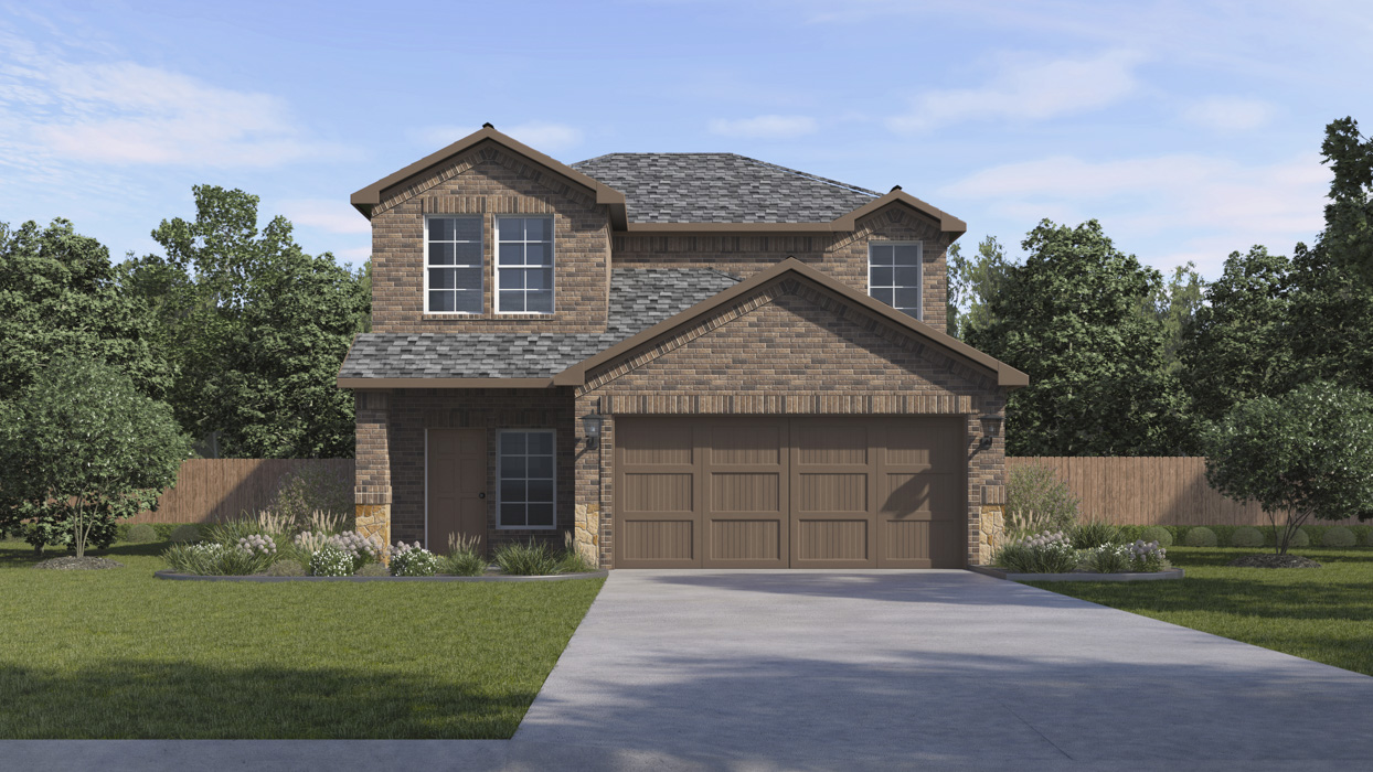 Jackson Floorplan Elevation E Exterior Rendering - Silverado in Aubrey, TX