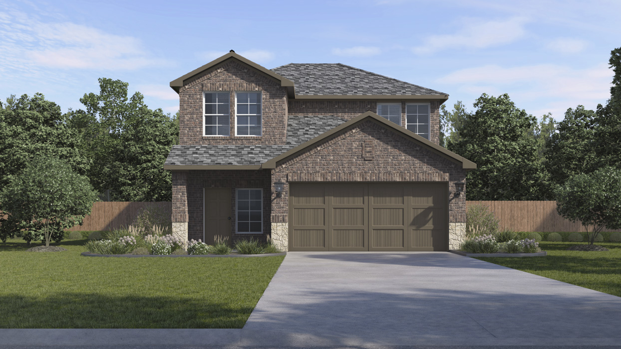 H30J Jackson Floorplan Elevation F Rendering-Silverado in Aubrey, TX