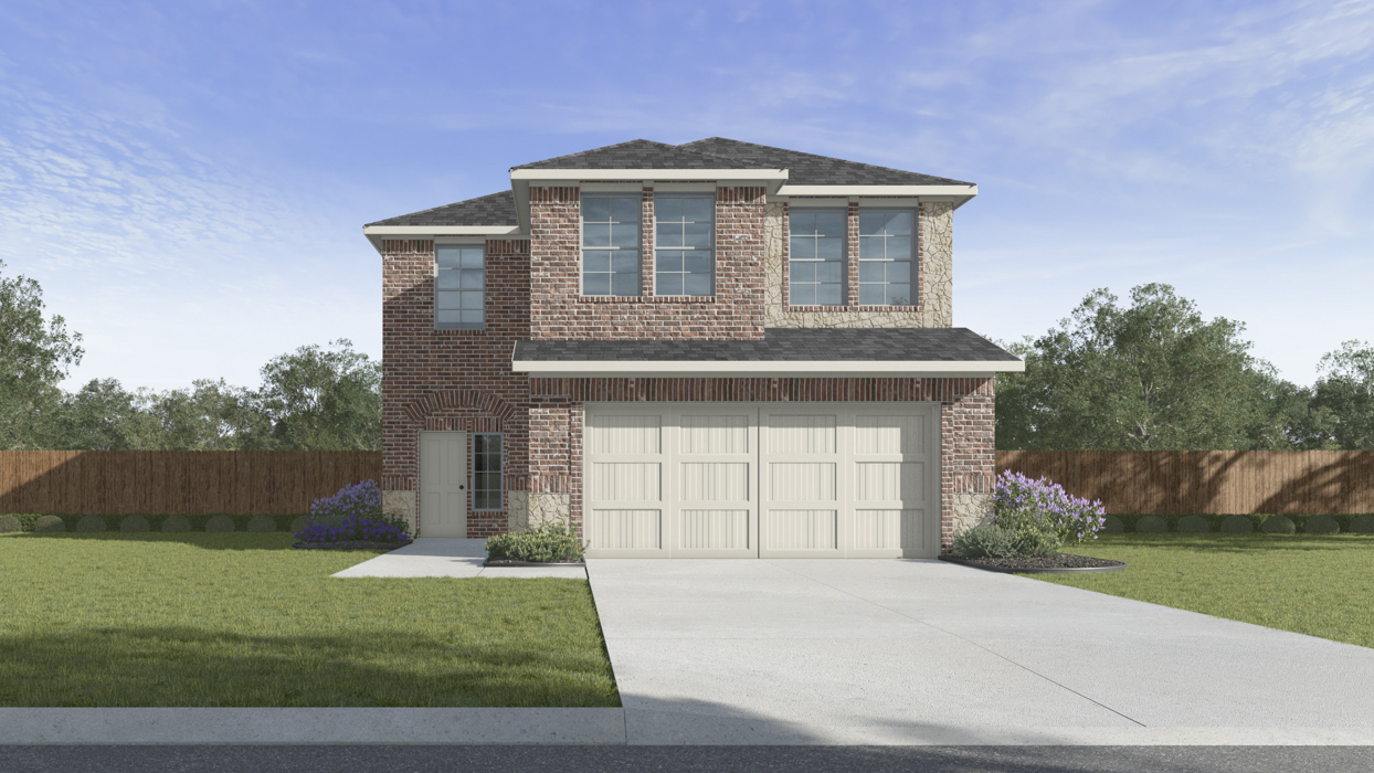 Sage Floorplan Elevation E Exterior Rendering - Silverado in Aubrey, TX