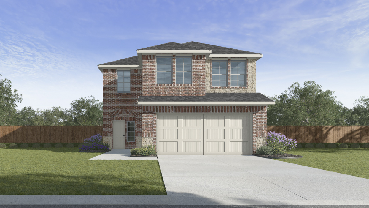 Sage Floorplan Elevation E Exterior Rendering - Silverado in Aubrey, TX