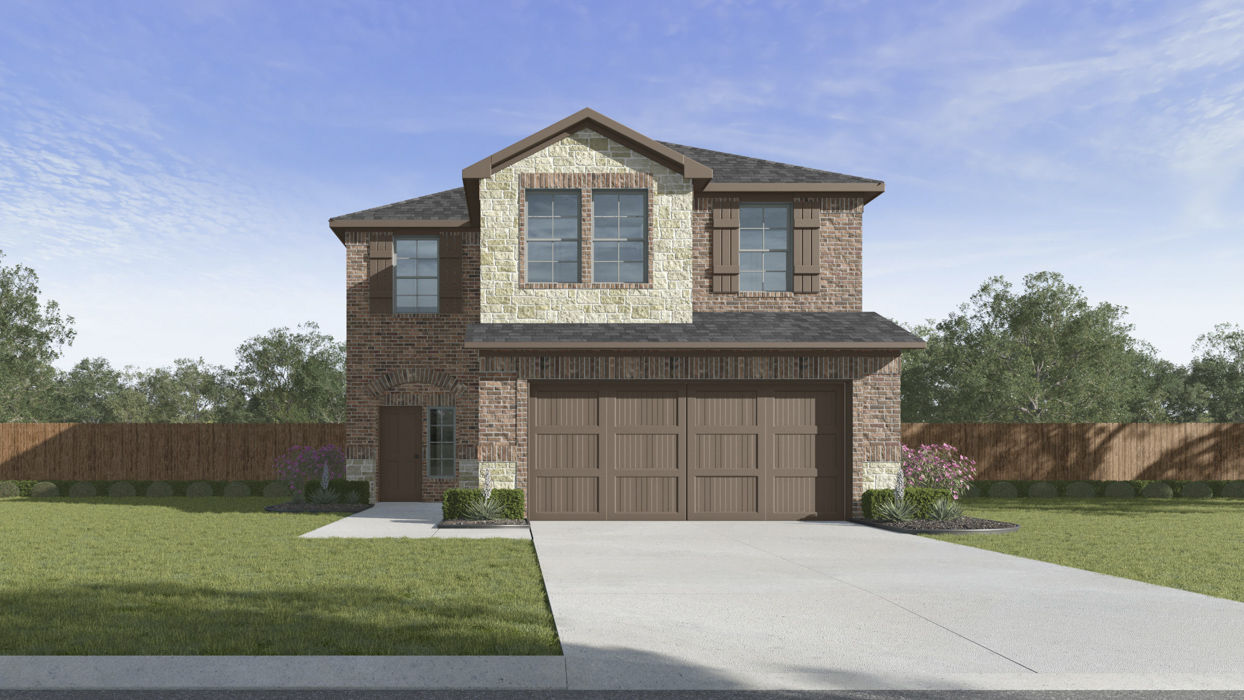 Sage Floorplan Elevation F Exterior Rendering - Silverado in Aubrey, TX