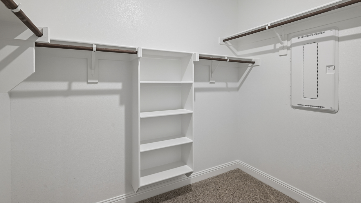 Bandera Floorplan Elevation E Bedroom Walk-in Closet Gallery Image - Silverado in Aubrey, TX