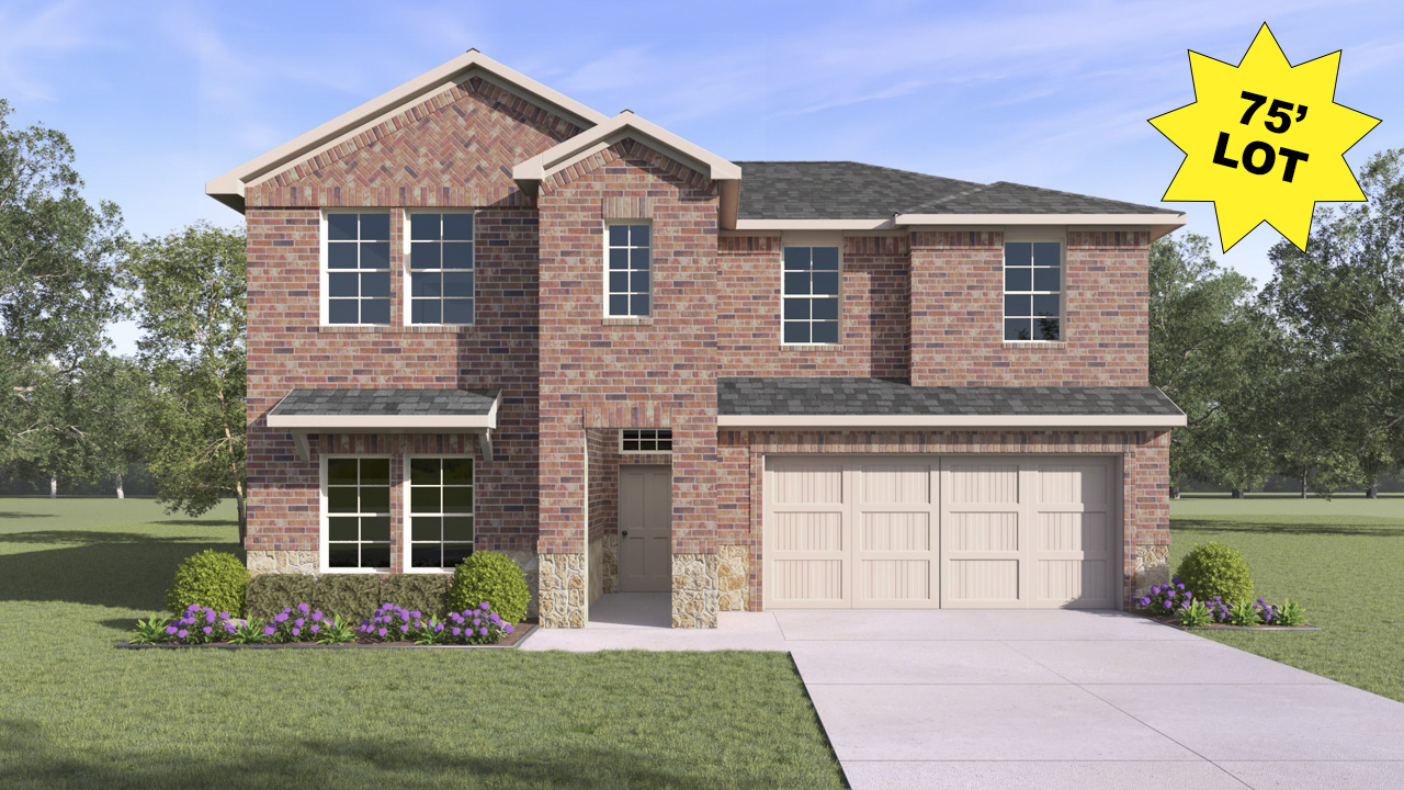 Bandera Floorplan Elevation E Exterior Rendering - Silverado in Aubrey, TX