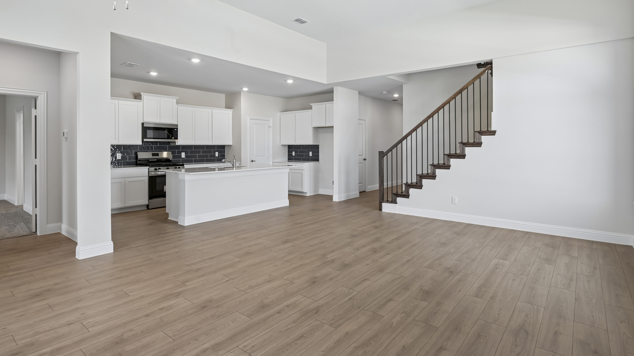 Bandera Floorplan Elevation Kitchen Living Room Gallery Image - Silverado in Aubrey, TX