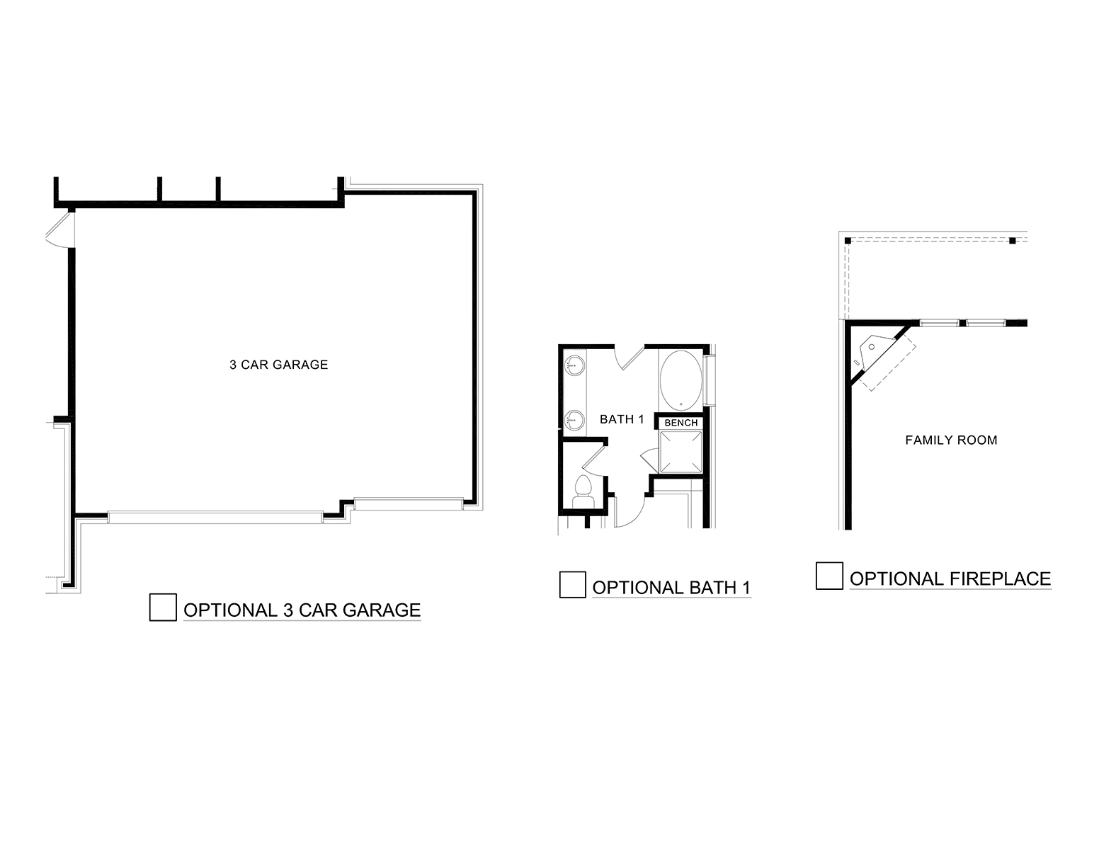 H234 Bandera Floorplan options rendering