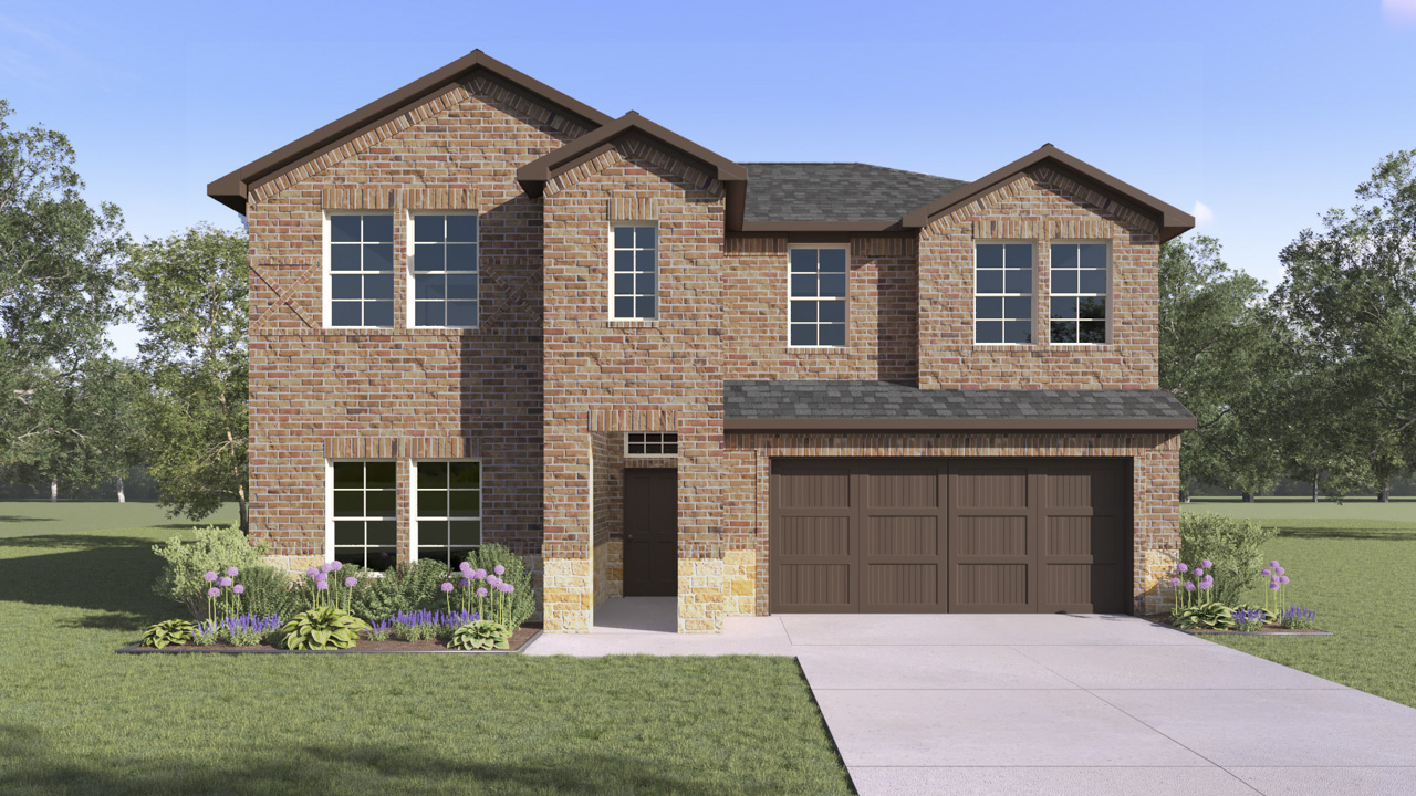 Bandera Floorplan Elevation F Rendering-Silverado in Aubrey, TX