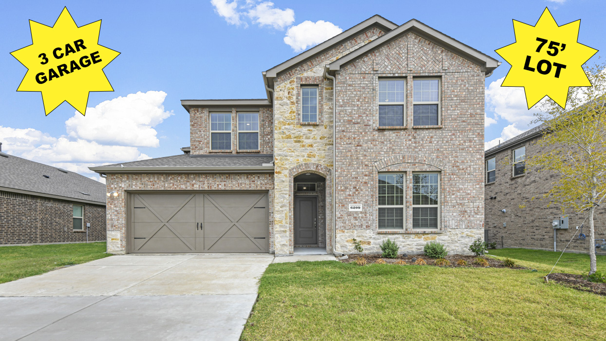 H235 elevation F gallery image - home on 75 foot lot and has a 3rd garage