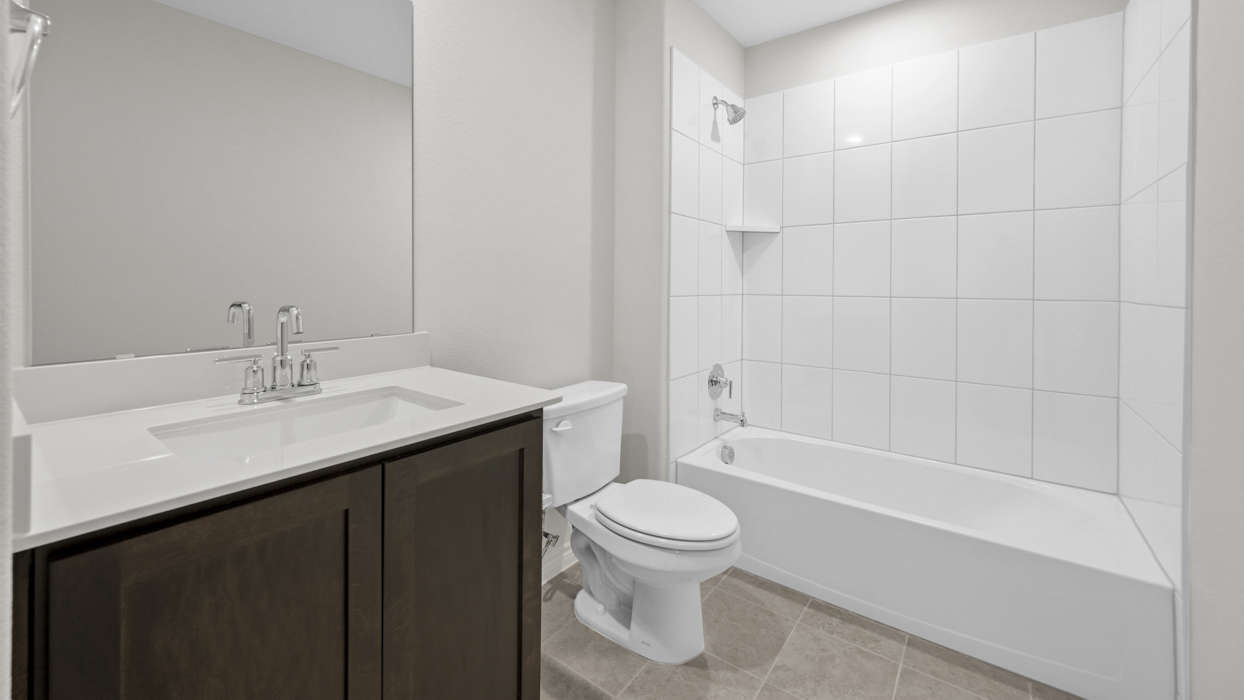 Bastrop Floorplan Elevation F Bathroom Gallery Image - Silverado in Aubrey, TX