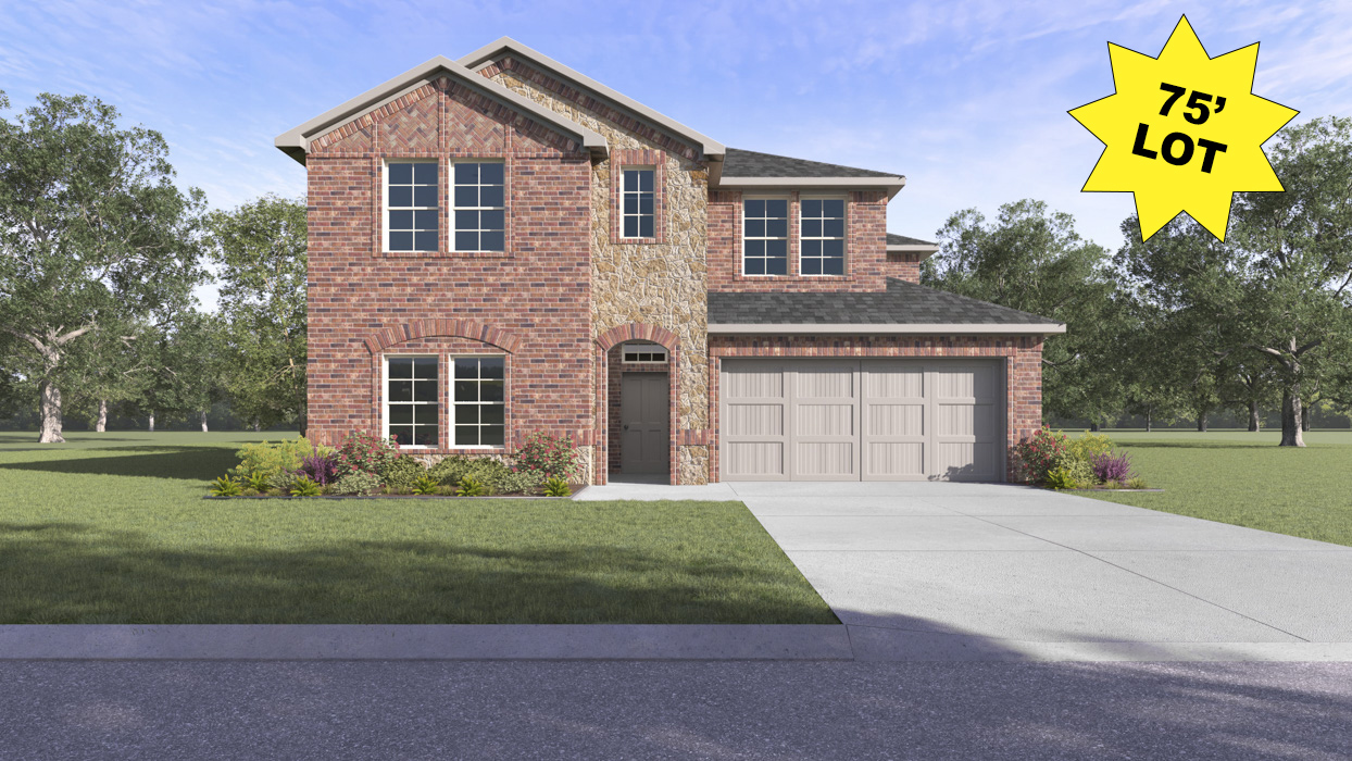 Bastrop Floorplan Elevation F Exterior Rendering - Silverado in Aubrey, TX