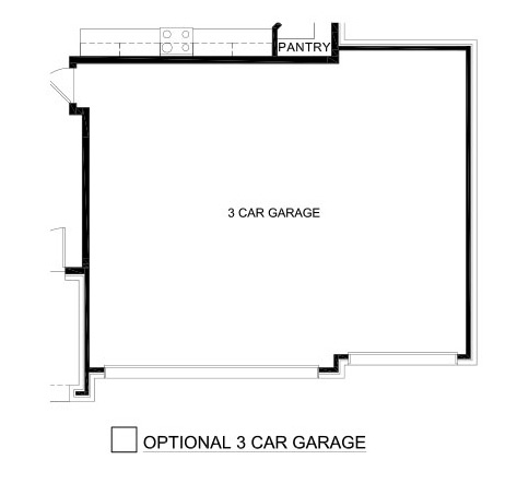 H235 3rd Car Garage rendering
