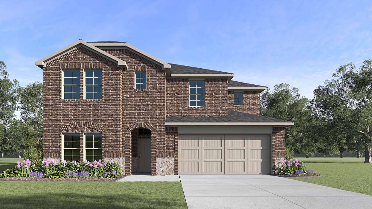 Conroe Floorplan Elevation E Exterior Rendering - Silverado in Aubrey, TX
