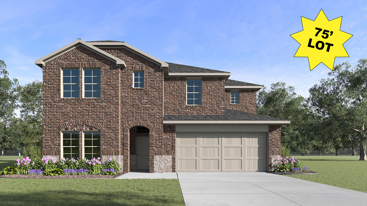 Conroe Floorplan Elevation E Exterior Rendering - Silverado in Aubrey, TX