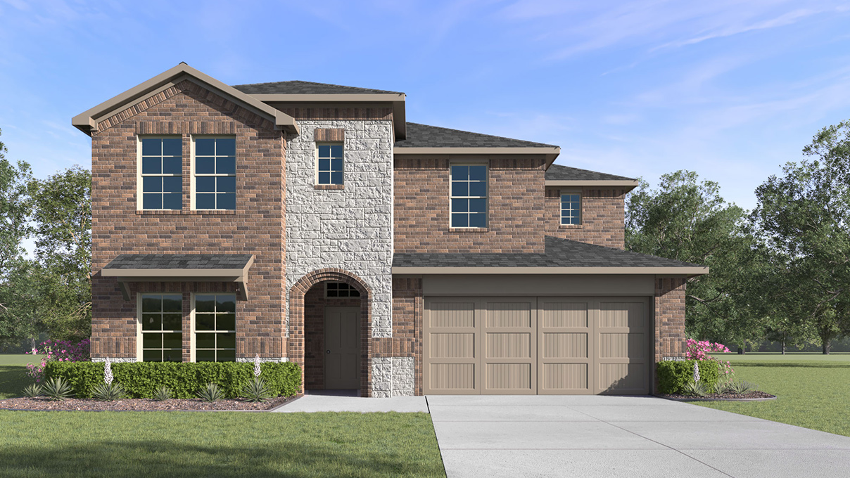 H236 Conroe floorplan elevation F rendering