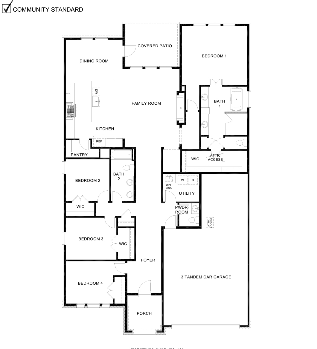 H45B Broadstone Floorplan Rendering - Silverado in Aubrey, TX