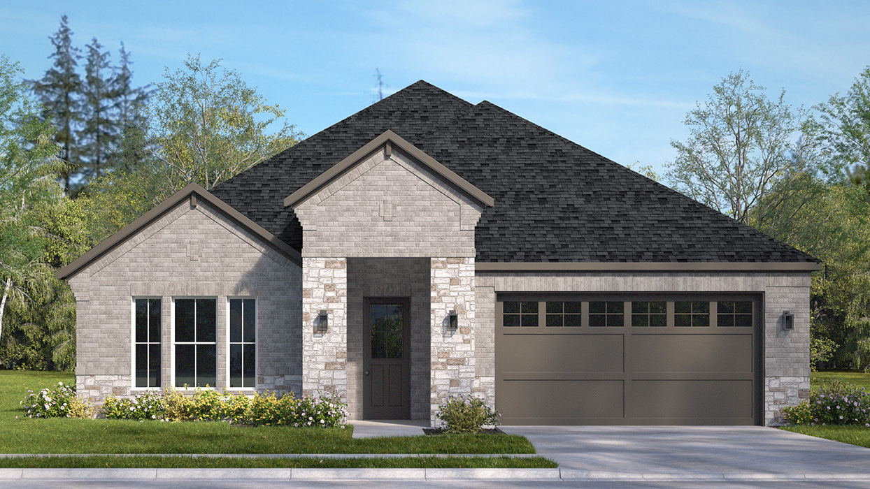 Broadstone Floorplan Elevation W Exterior Rendering - Silverado in Aubrey, TX