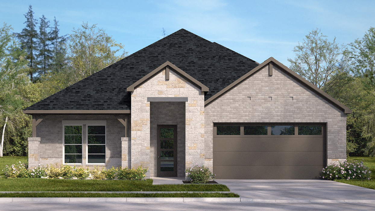 Broadstone Floorplan Elevation Y Exterior Rendering - Silverado in Aubrey, TX