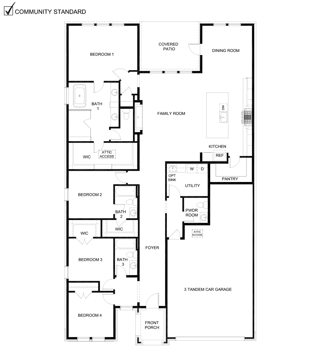 H45C Capella Floorplan Rendering - Silverado in Aubrey, TX